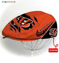 Cincinnati Bengals NFL Flat cap, NFL Jeff Cap, NFL Driving Cap, NFL Golf Cap Q22 (Head size can be adjusted)