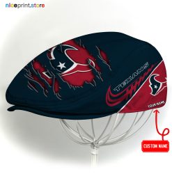 Houston Texans NFL Flat cap, NFL Jeff Cap, NFL Driving Cap, NFL Golf Cap Q22 (Head size can be adjusted)