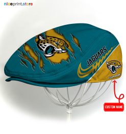 Jacksonville Jaguars NFL Flat cap, NFL Jeff Cap, NFL Driving Cap, NFL Golf Cap Q22 (Head size can be adjusted)