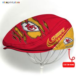 Kansas City Chiefs NFL Flat cap, NFL Jeff Cap, NFL Driving Cap, NFL Golf Cap Q22 (Head size can be adjusted)