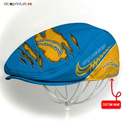 Los Angeles Chargers NFL Flat cap, NFL Jeff Cap, NFL Driving Cap, NFL Golf Cap Q22 (Head size can be adjusted)