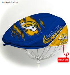 Los Angeles Rams NFL Flat cap, NFL Jeff Cap, NFL Driving Cap, NFL Golf Cap Q22 (Head size can be adjusted)
