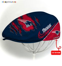 New England Patriots NFL Flat cap, NFL Jeff Cap, NFL Driving Cap, NFL Golf Cap Q22 (Head size can be adjusted)