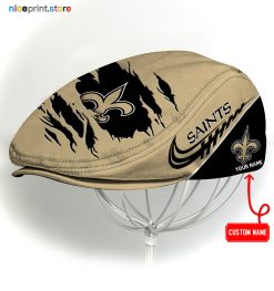 New Orleans Saints NFL Flat cap, NFL Jeff Cap, NFL Driving Cap, NFL Golf Cap Q22 (Head size can be adjusted)
