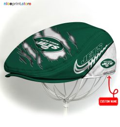 New York Jets NFL Flat cap, NFL Jeff Cap, NFL Driving Cap, NFL Golf Cap Q22 (Head size can be adjusted)