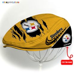 Pittsburgh Steelers NFL Flat cap, NFL Jeff Cap, NFL Driving Cap, NFL Golf Cap Q22 (Head size can be adjusted)