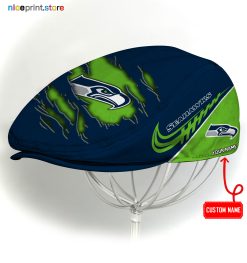 Seattle Seahawks NFL Flat cap, NFL Jeff Cap, NFL Driving Cap, NFL Golf Cap Q22 (Head size can be adjusted)