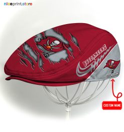 Tampa Bay Buccaneers NFL Flat cap, NFL Jeff Cap, NFL Driving Cap, NFL Golf Cap Q22 (Head size can be adjusted)