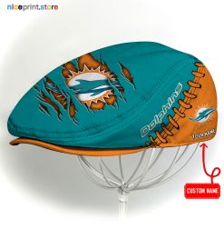Miami Dolphins NFL Flat cap, NFL Jeff Cap, NFL Driving Cap, NFL Golf Cap Q11