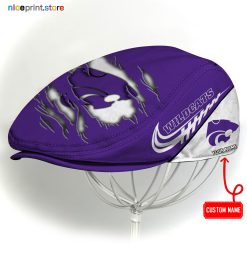 Kansas State Wildcats NCAA Flat Cap, NCAA Jeff Cap, NCAA Driving Cap Q22 (Head size can be adjusted)