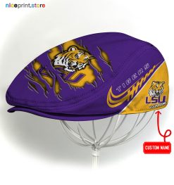 LSU Tigers NCAA Flat Cap, NCAA Jeff Cap, NCAA Driving Cap Q22 (Head size can be adjusted)