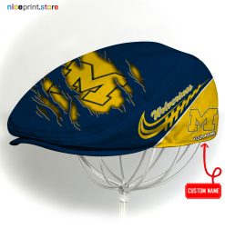 Michigan Wolverines NCAA Flat Cap, NCAA Jeff Cap, NCAA Driving Cap Q22 (Head size can be adjusted)
