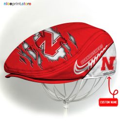 Nebraska Cornhuskers NCAA Flat Cap, NCAA Jeff Cap, NCAA Driving Cap Q22 (Head size can be adjusted)