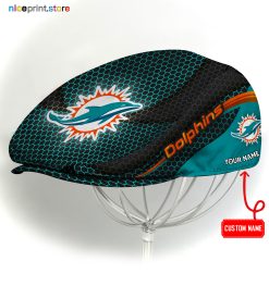 Miami Dolphins NFL Flat cap, NFL Jeff Cap, NFL Driving Cap, NFL Golf Cap A33 (Head size can be adjusted)