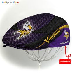 Minnesota Vikings NFL Flat cap, NFL Jeff Cap, NFL Driving Cap, NFL Golf Cap A33 (Head size can be adjusted)