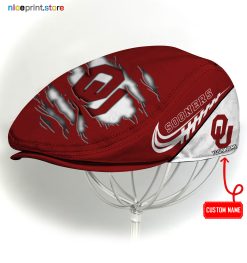 Oklahoma Sooners NCAA Flat Cap, NCAA Jeff Cap, NCAA Driving Cap Q22 (Head size can be adjusted)