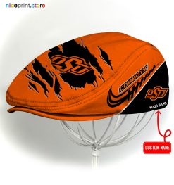 Oklahoma State Cowboys NCAA Flat Cap, NCAA Jeff Cap, NCAA Driving Cap Q22 (Head size can be adjusted)
