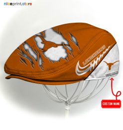 Texas Longhorns NCAA Flat Cap, NCAA Jeff Cap, NCAA Driving Cap Q22 (Head size can be adjusted)