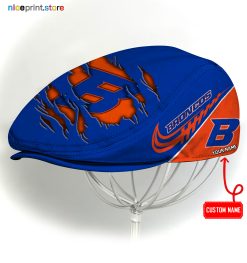 Boise State Broncos NCAA2 Flat Cap, NCAA Jeff Cap, NCAA Driving Cap, Q22 (Head size can be adjusted)