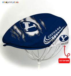 BYU Cougars NCAA Flat Cap, NCAA Jeff Cap, NCAA Driving Cap Q22 (Head size can be adjusted)