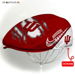 Indiana Hoosiers NCAA2 Flat Cap, NCAA Jeff Cap, NCAA Driving Cap, Q22 (Head size can be adjusted)