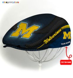 Michigan Wolverines NCAA Flat Cap, NCAA Jeff Cap, NCAA Driving Cap M33 (Head size can be adjusted)