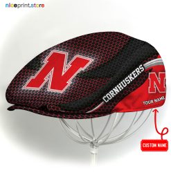 Nebraska Cornhuskers NCAA Flat Cap, NCAA Jeff Cap, NCAA Driving Cap M33 (Head size can be adjusted)
