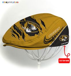 Missouri Tigers NCAA2 Flat Cap, NCAA Jeff Cap, NCAA Driving Cap, Q22 (Head size can be adjusted)