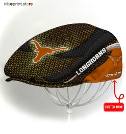 Texas Longhorns NCAA Flat Cap, NCAA Jeff Cap, NCAA Driving Cap M33 (Head size can be adjusted)