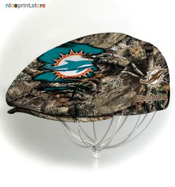 Miami Dolphins NFL x Hunting Flat cap, NFL Jeff Cap, NFL Driving Cap M34 (Head size can be adjusted)