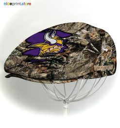 Minnesota Vikings NFL x Hunting Flat cap, NFL Jeff Cap, NFL Driving Cap M34 (Head size can be adjusted)