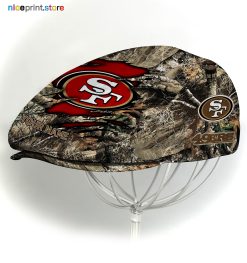 San Francisco 49ers NFL x Hunting Flat cap, NFL Jeff Cap, NFL Driving Cap M34 (Head size can be adjusted)