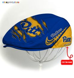 Pittsburgh Panthers NCAA2 Flat Cap, NCAA Jeff Cap, NCAA Driving Cap, Q22 (Head size can be adjusted)