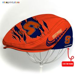 Syracuse Orange NCAA2 Flat Cap, NCAA Jeff Cap, NCAA Driving Cap, Q22 (Head size can be adjusted)