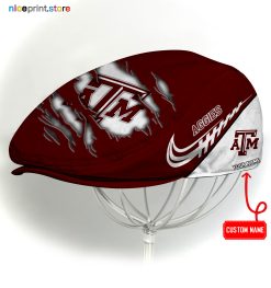 Texas AM Aggies NCAA2 Flat Cap, NCAA Jeff Cap, NCAA Driving Cap, Q22 (Head size can be adjusted)