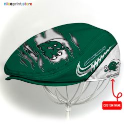 Tulane Green Wave NCAA2 Flat Cap, NCAA Jeff Cap, NCAA Driving Cap, Q22 (Head size can be adjusted)