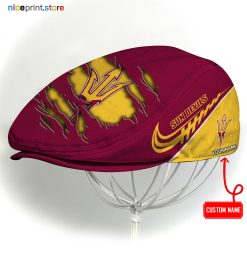 Arizona State Sun Devils NCAA3 Flat Cap, NCAA Jeff Cap, NCAA Driving Cap Q22 (Head size can be adjusted)