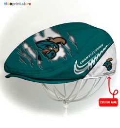 COASTAL CAROLINA CHANTICLEERS NCAA3 Flat Cap, NCAA Jeff Cap, NCAA Driving Cap Q22 (Head size can be adjusted)