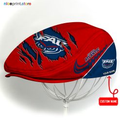 Florida Atlantic Owls NCAA3 Flat Cap, NCAA Jeff Cap, NCAA Driving Cap Q22 (Head size can be adjusted)