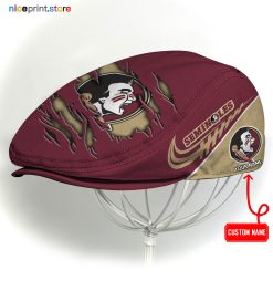 Florida State Seminoles NCAA Flat Cap, NCAA Jeff Cap, NCAA Driving Cap Q22 (Head size can be adjusted)