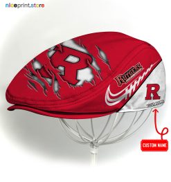 Rutgers Scarlet Knights NCAA3 Flat Cap, NCAA Jeff Cap, NCAA Driving Cap Q22 (Head size can be adjusted)