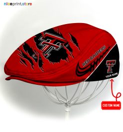 Texas Tech Red Raiders NCAA3 Flat Cap, NCAA Jeff Cap, NCAA Driving Cap Q22 (Head size can be adjusted)