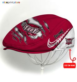 Troy Trojans NCAA3 Flat Cap, NCAA Jeff Cap, NCAA Driving Cap Q22 (Head size can be adjusted)
