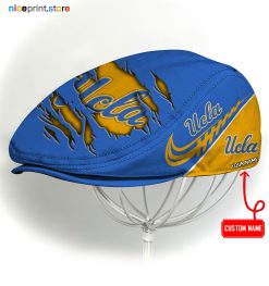 UCLA Bruins NCAA3 Flat Cap, NCAA Jeff Cap, NCAA Driving Cap Q22 (Head size can be adjusted)