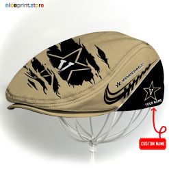 Vanderbilt Commodores NCAA3 Flat Cap, NCAA Jeff Cap, NCAA Driving Cap Q22 (Head size can be adjusted)