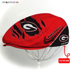 Georgia Bulldogs NCAA Flat Cap, NCAA Jeff Cap, NCAA Driving Cap Q22 (Head size can be adjusted)