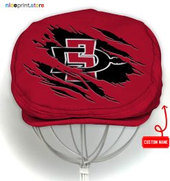 San Diego State Aztecs NCAA4 Flat Cap, NCAA Jeff Cap, NCAA Driving Cap Q22 (Head size can be adjusted)