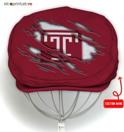 Temple Owls NCAA4 Flat Cap, NCAA Jeff Cap, NCAA Driving Cap Q22 (Head size can be adjusted)