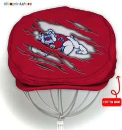 Fresno State Bulldogs NCAA4 Flat Cap, NCAA Jeff Cap, NCAA Driving Cap Q22 (Head size can be adjusted)