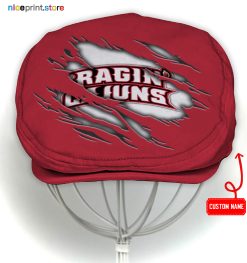 Louisiana Ragin Cajuns NCAA4 Flat Cap, NCAA Jeff Cap, NCAA Driving Cap Q22 (Head size can be adjusted)